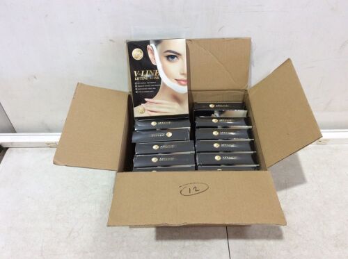 Lot of (12) V-Line Lifting Masks, Double Chin Reducer, 10 Pcs - Lot 1177