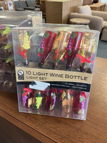 Wine Bottle Light Set, Kurt & Adler