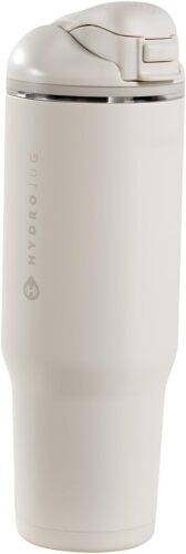 HydroJug Ease2o 32oz Insulated Water Bottle, Straw & Chug Lid, Linen