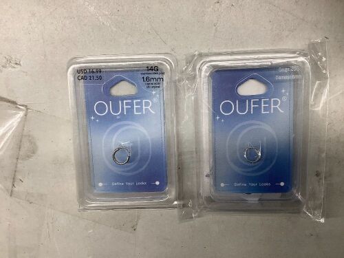 OUFER Blue and Green Nose Rings Surgical Steel Cartilage Earrings Tragus 316L Stainless Steel Helix Earrings Cartilage Earring 14G/16G/18G/20G Hinged Segment Rings Hoop