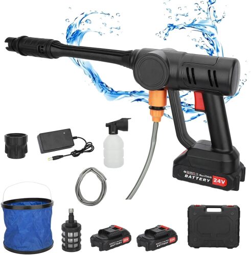 Cordless Pressure Washer, MAX 725-PSI 21V Portable Power Washer with Rechargeable 3.0Ah Battery Handheld Electric Car Wash Kit with Adjustable Nozzle for Cars/Walls/Fence/Floor/Driveway