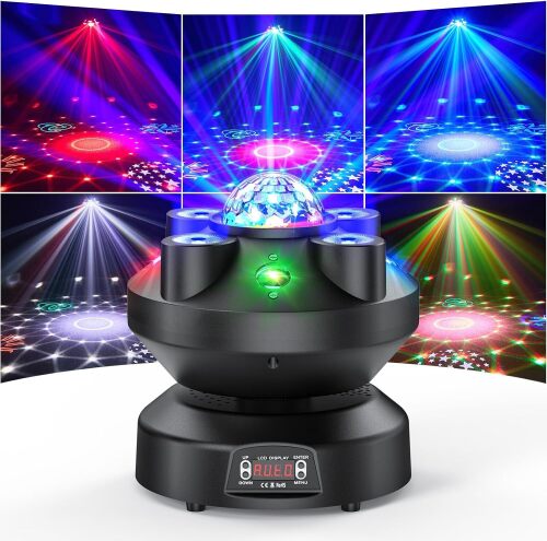 Moving Head Lamp, RGBW Beam Stage Light, 4 Modes, 4 Colors, Disco Light, Party Light, 18 Channel Beam Spot Effect Light for DJ, Disco, Party, Club & Bar Lighting