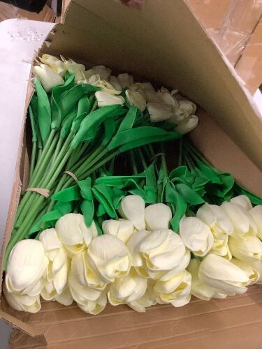 Case of Artificial Tulip Bouquets