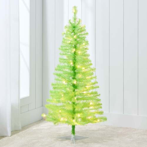 Pre-lit Colorful Mini Spruce Christmas Tree w/ LED Lights - 4ft