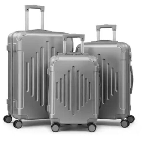 3 Piece 20" 24" 28" Carry On Luggage Set Spinner Wheels Trolley Hardside Suitcase Sets with TSA Lock for Travel Business