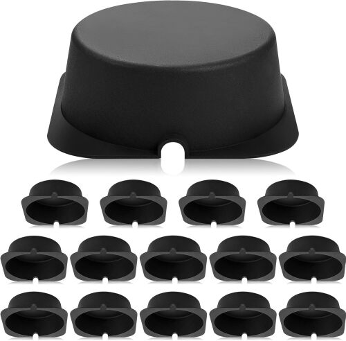 Tuanse 15 Pcs Recessed Light Covers for Attic Insulation, Fire Resistant Can Light Covers for Recessed Lighting, Easy Install, Reduce Heat Loss & Air Leakage,Black