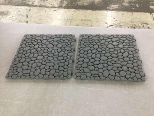 Plastic Interlocking Deck Tiles, Pebble Stone, 12" x 12", 60pc