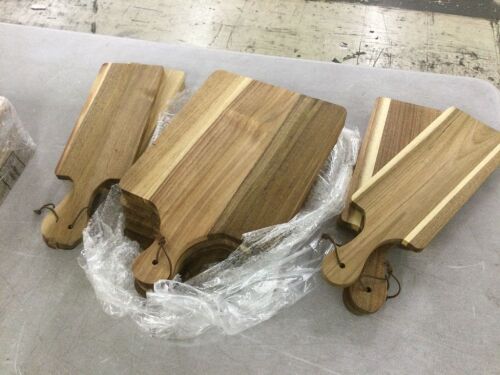 12pcs Acacia Wood Cutting Board Set with Handles