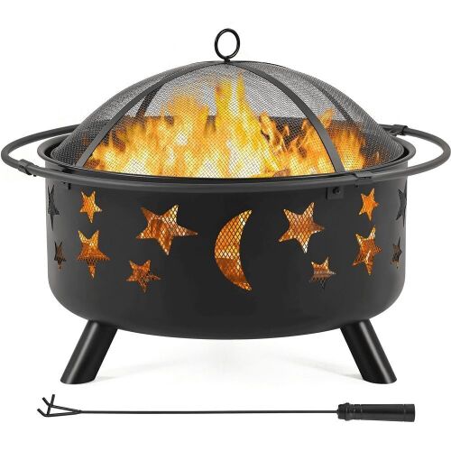 Yaheetech 30'' Outdoor Iron Round Fire Pit