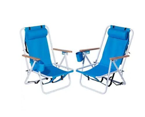 Portable Folding Beach Chairs, 2 Pc