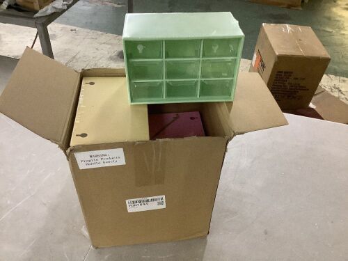 9-Grid Plastic Organizer, 6 Pack