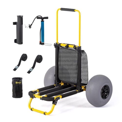 Bonnlo Beach Fishing Cart, with 12" Big Balloon Wheels