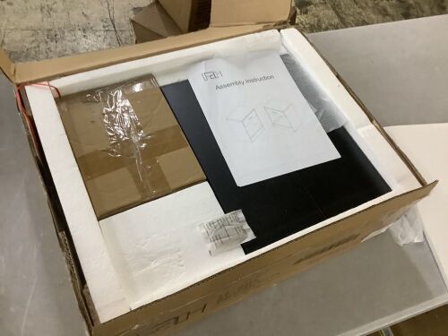 Black Nightstand with 1 Drawer