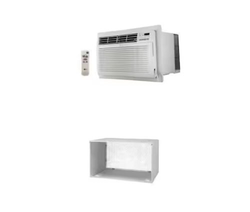 LG 9,800 BTU 230/208-Volt AC (450 Sq. Ft.) with Heater, Remote and Wall Case Combo