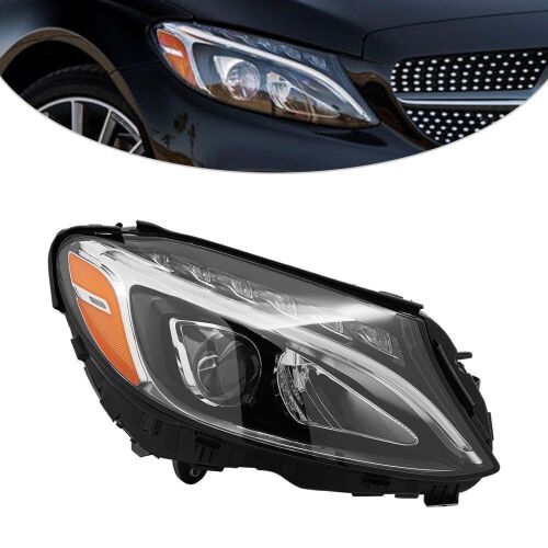 LED Headlight Assembly for 2015-2018 Mercedes Benz C-Class W205 C300, Right Side