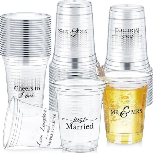 12oz Disposable Cups for Wedding Reception, 200pc