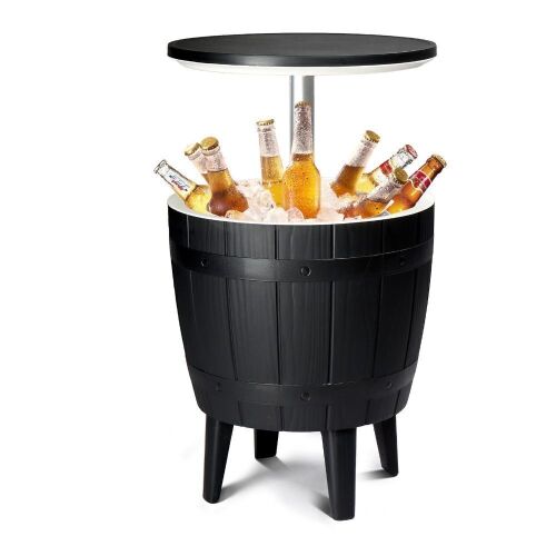 Patio Ice Bucket Cooler Bar Table