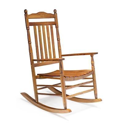 VINGLI Wooden Rocking Chair with 450 lbs Support