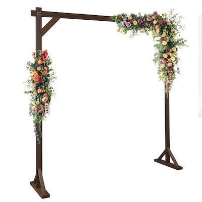 86 in.W x 22 in.D Brown Solid Wood Arbor