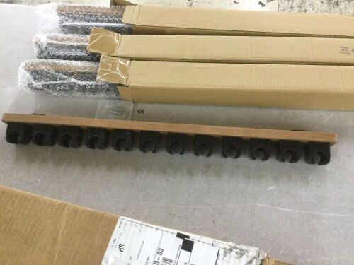 Lot of (4) Wooden Golf Club Holder Wall Mount 12 Clips