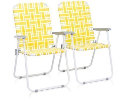 VINGLI 2-Pcs 36H Lawn Chairs for Adults