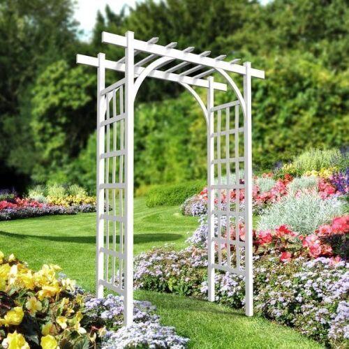 VINGLI PVC Garden Arbor, 85" x 50.4" x 21.3"
