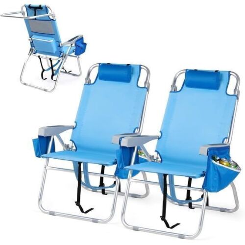 Tall Backpack Beach Chair, 2 Pack