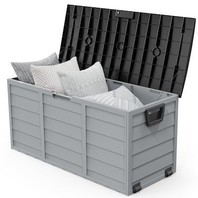 VINGLI 75 Gallon Lockable Plastic Outdoor Storage Box