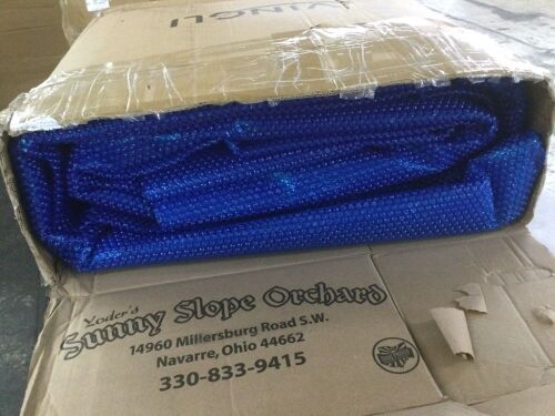 VINGLI 24-ft x 12-ft 12Mil Rectanglar Heavy Duty Solar Pool Cover for Above Ground Pool Blue