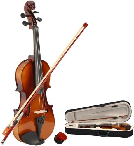 Glarry 1/2 Size Acoustic Violin Set for Beginners