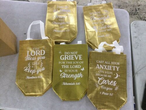 Reusable Non Woven Bible Verse Tote with Handles, 50pc