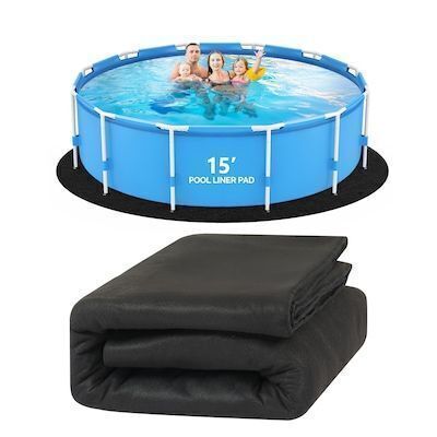 VINGLI 15 FT Round Pool Liner Pad for Above Ground Swimming Pools/Extra Thick Swimming Pool Mat