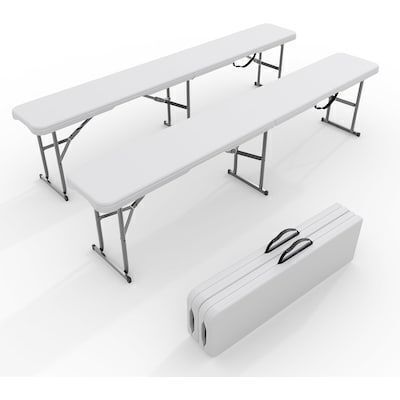 Garvee 6Foot Portable Folding Bench 2Pack