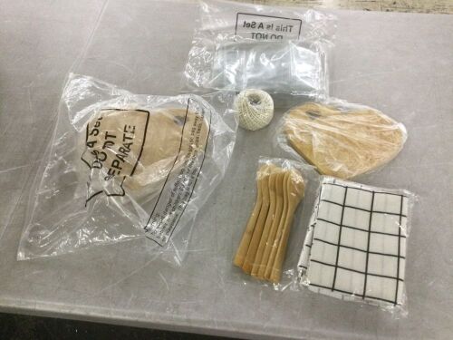 Heart Shaped Charcuterie Board, Spoon & Towel Baby Shower Prizes, 6 Sets