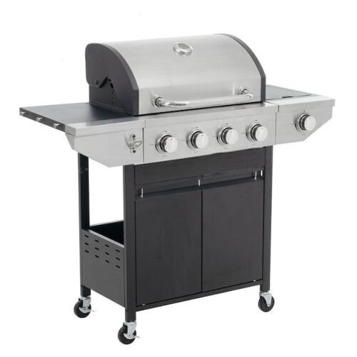 MASTGOAL 38000 BTU 4-Burner Propane Gas BBQ Grill with Side Burner