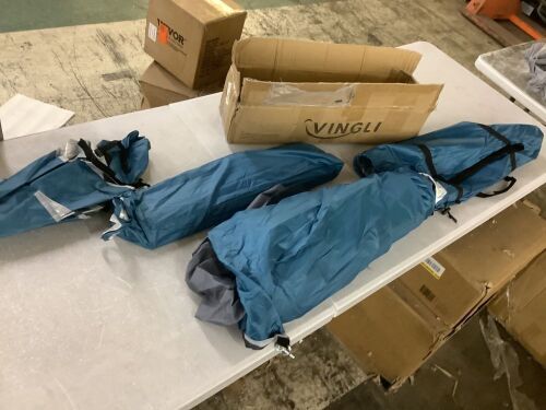 VINGLI 6.7ft 1-Room Shower Tent with Mesh Floor and Carrying Bag Blue