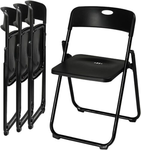 Lightweight Foldable Plastic Chair, 4 pc