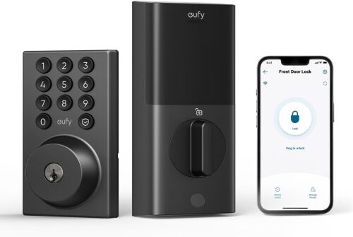 eufy Security Smart Lock C30, Keyless Entry Door Lock, Built-in WiFi Keypad Deadbolt for Front Door, No Bridge Required, Easy Installation, App Remote Control, Reliable Power