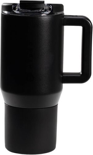 HydroJug Coffee Traveler 20oz Ceramic-Lined Mug with Handle, Black