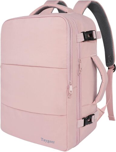 Travel Backpack for Women, TSA Carry On Backpack Flight Approved | 15.6inch Laptop Mochila with Water Bottle Pocket & Shoe Pouch, Nurse Bag Casual Daypack for Weekender Business Hiking