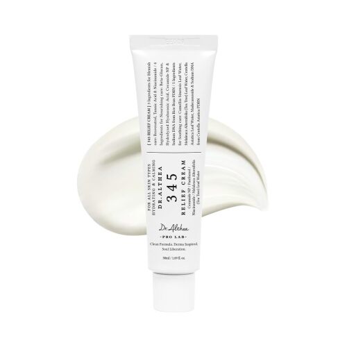 Dr.Althea 345 Relief Cream | PDRN & Hyaluronic Acid for Hydration, Blemish Care | Post-Acne Face Moisturizer with Centella & Niacinamide | Korean Vegan Skincare