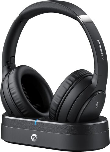 Wireless Headphones for TV, TV Headphones Wireless for Seniors with Charging Dock, 65H Playtime, No Audio Delay, HiFi Stereo Sound, Ideal Gift for Elderly & Parents
