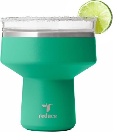 Cocktail Tumbler - Insulated Margarita Tumbler with Lid - Keeps Drinks Cold for 10 Hours - 360 Sippable Martini Glass Alternative - Shatterproof, Perfect for Parties