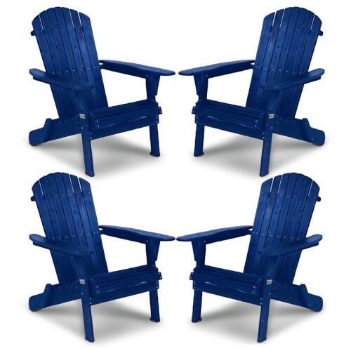 Folding Adirondack Chairs Set of 4, Wood Adirondack Chair for Outdoor, Foldable Fire Pit Chairs