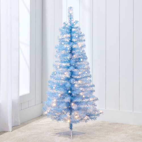 Pre-lit Colorful Mini Spruce Christmas Tree w/ LED Lights - 4ft