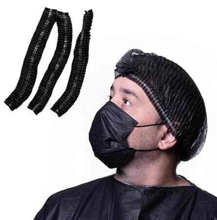 Disposable Bouffant Caps – Black