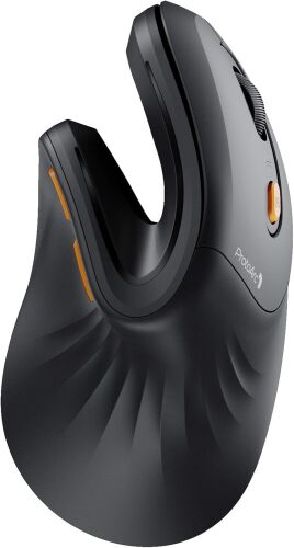 Ergonomic Mouse, EM11 NL Bluetooth Rechargeable Wireless Vertical Mouse, 3 Multi-Device Connectivity for Computer/PC/Laptop, 2.4GHz USB-A Optical Mice for Windows, Mac OS