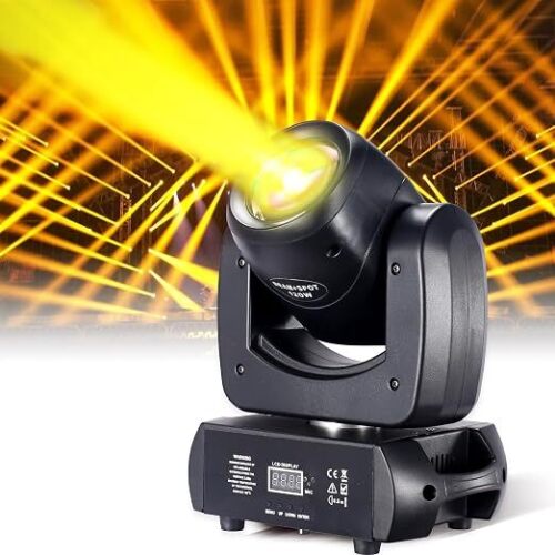 Moving Head Stage Lights 120W LED Dj Lights 8 Gobos 8 Colors Infinite Rotating 8-Facet Prisms Sound Activated DMX Control for Party Live Show Christmas