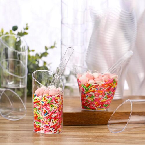 Case of Mini Dessert Cups with Spoons - Reusable Clear Plastic Yogurt Parfait & Appetizer Shooter Cups for Pudding, Ice Cream & Party Desserts - Ideal for Weddings, Birthdays & Events