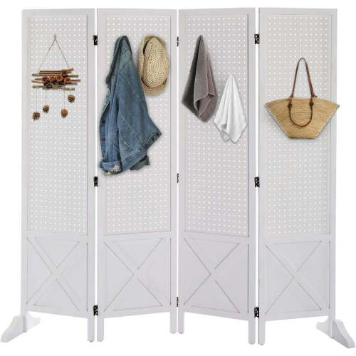 VINGLI 5 ft 4 Panel Freestanding Pegboard